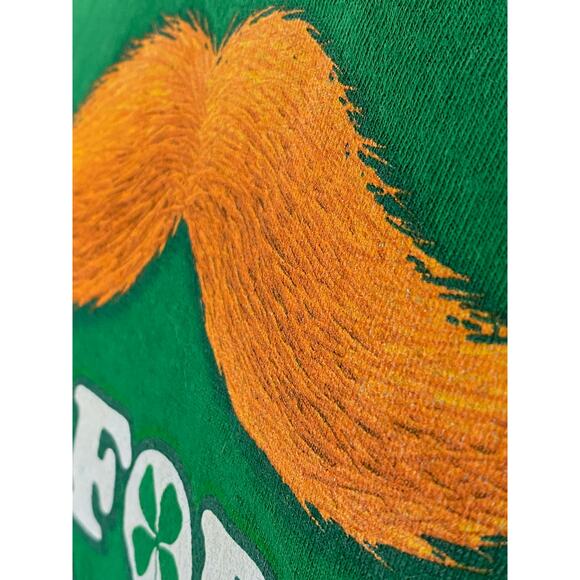 I Mustache You For A Beer T-Shirt Green M Funny Irish Shamrock St Patrick’s Day - Picture 7 of 7